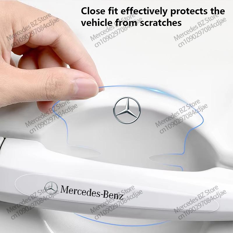 Car Stlying Door Handle Guard Sticker Auto Refit Accessorie For Mercedes Benz AMG A C E S Class W204 W205 W177 W117 W222 W212