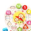 Puzzle Clock Shape Color for