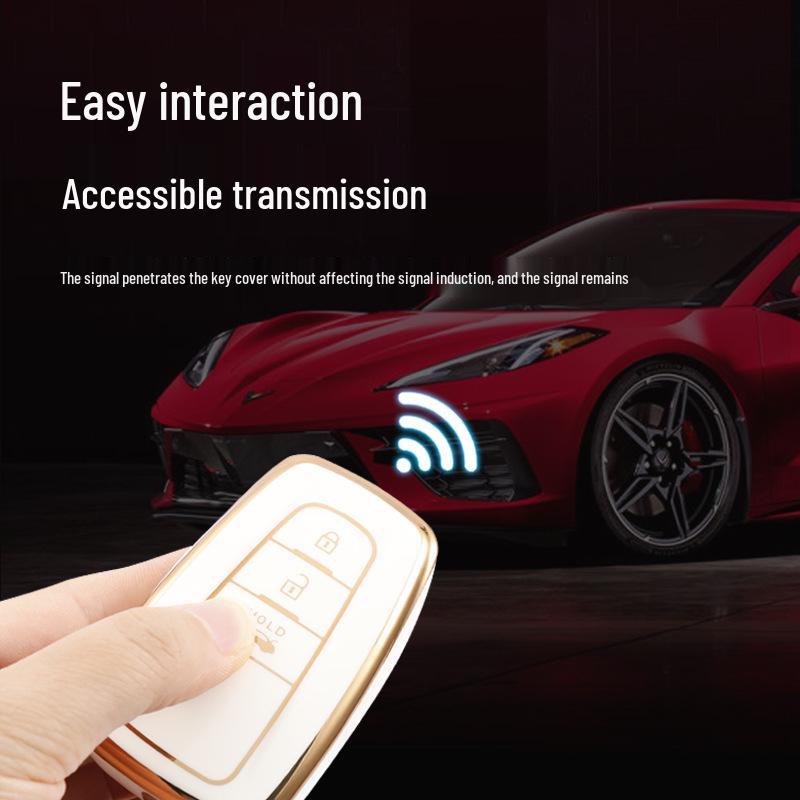 Toyota Crown Corolla Camry Sedan Gold TPU Soft Key Cover for Women
