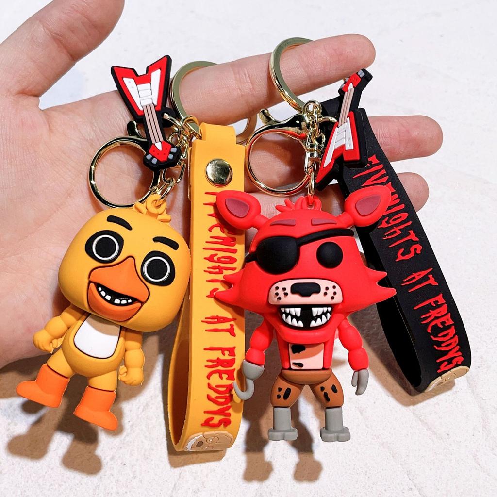 Keychains Game Anime Action Figures Keyrings Five Night At Fredys Doll Key Chains Car Key Rings Pendant Charms Accessories