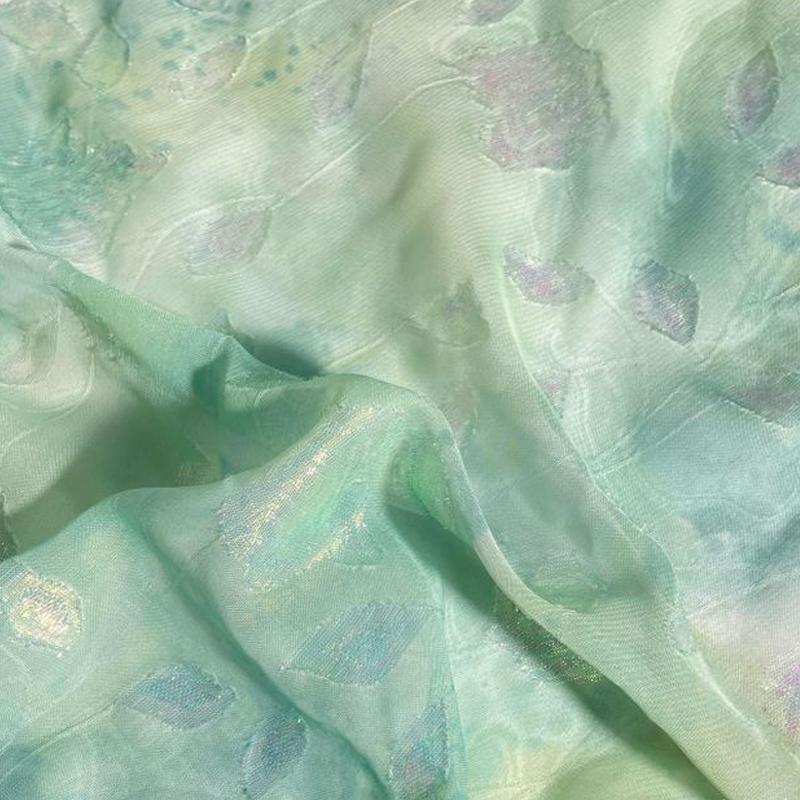 100*145cm Retro Jacquard Fabric Colorful Rose Printed Chiffon Fabric DIY Sewing Lolita Dress Hanfu Dress Shirts Material