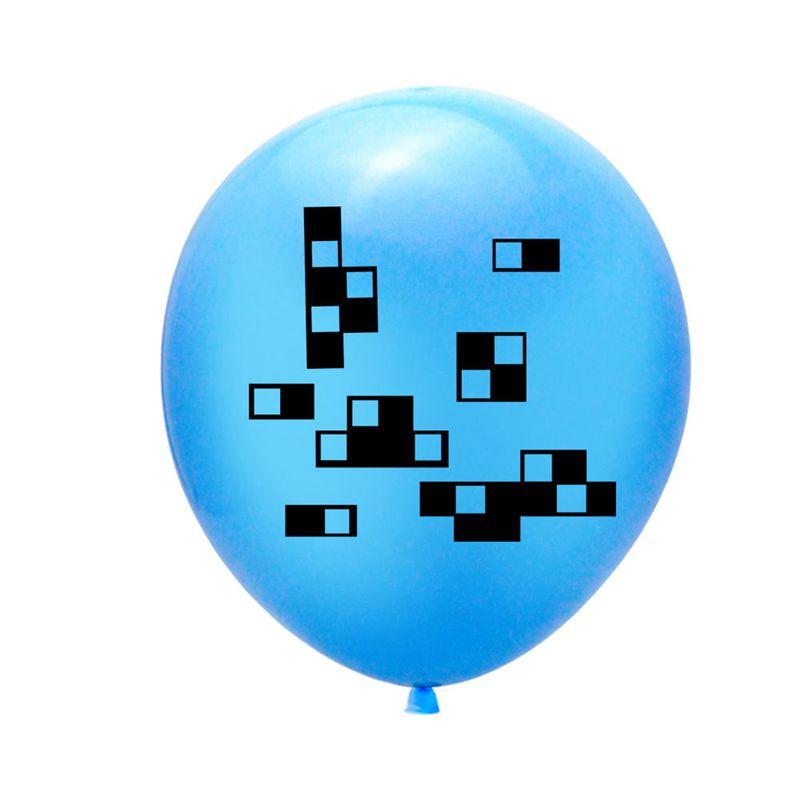 12" Pixel Minecraft Birthday Latex Balloon Party Decoration Kids Baby Shower