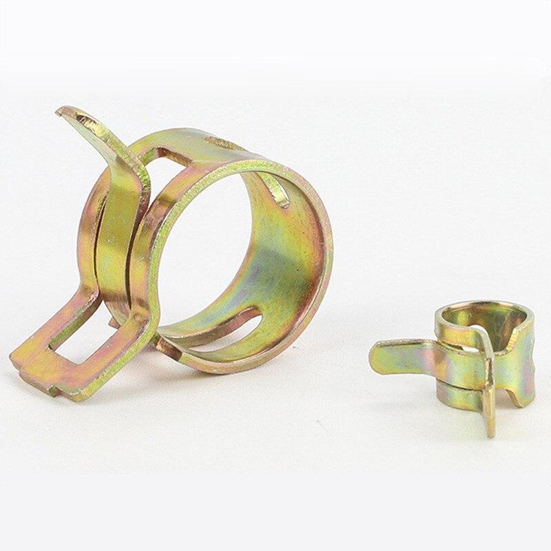 75Pcs Fuel Silicone Vacuum Hose Spring Band Type Action Metal Pipe Tube Clamp Low Pressure Air Clip Clamping Collar Kit 6mm~10mm
