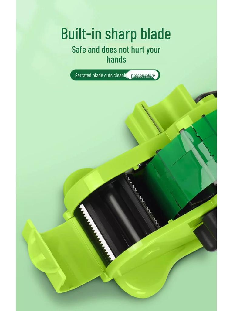 Large Multi-Functional Transparent Tape Dispenser and Cutter for Desktop Sealing and Stationery Use