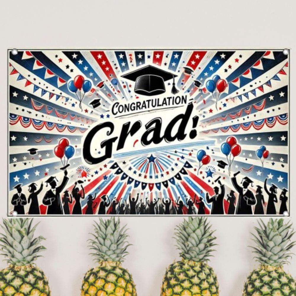 Congrats Grad Graduates Background Celebrate Happy Graduation Banner  Photography Props