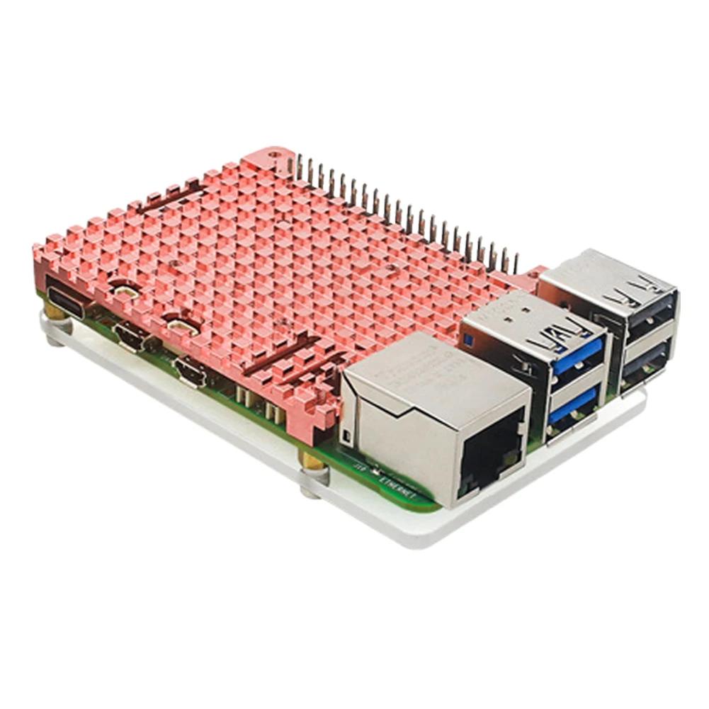 Pure Copper Heatsink Cooling Kit Passive Cooling Shell 3mm Copper Enclosure with Cooling Fan Suitable for Raspberry Pi 5