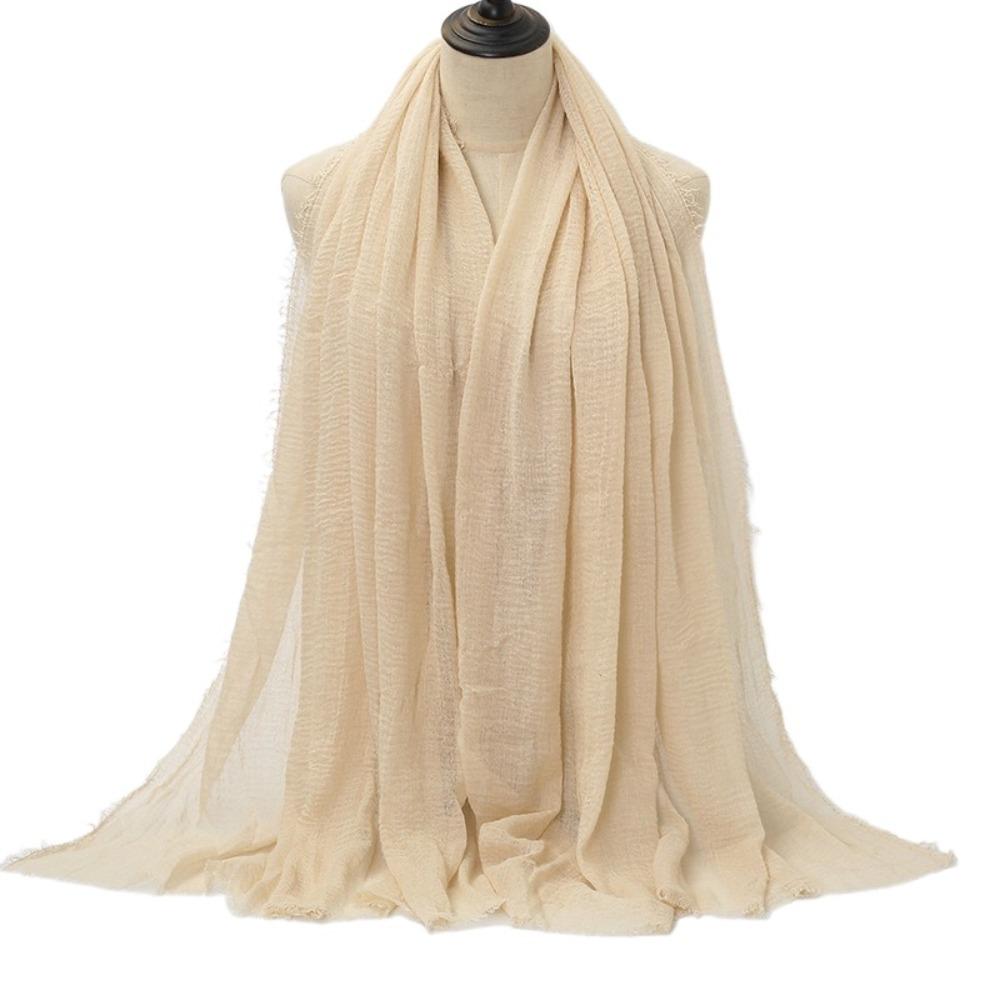 Wrinkle Pleated Plain Hijab 10 Colors Ripple Hijab Women Scarves Veil Crinkle Hijab Scarf