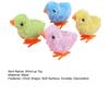 Wind-up Toy Soft Plush Chick Shape Kids Clockwork Toy Creative Cartoon Jumping Toy for Children Teens Adults