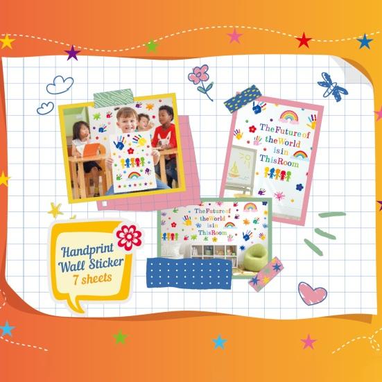 Autocolant frumos pentru grădiniță, detașabil, imprimare transparentă