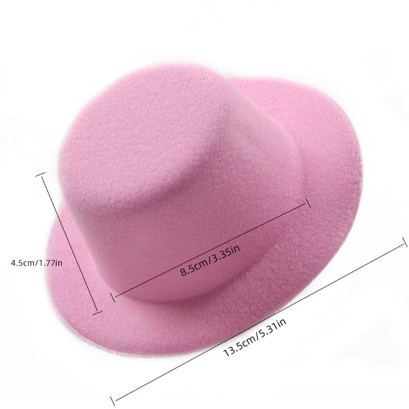 Womens Felt Fascinator Hat DIY Round Solid Color Small Plush Hat Hair Decor Wedding Bridal Cocktail Headwear Fasciantor Base