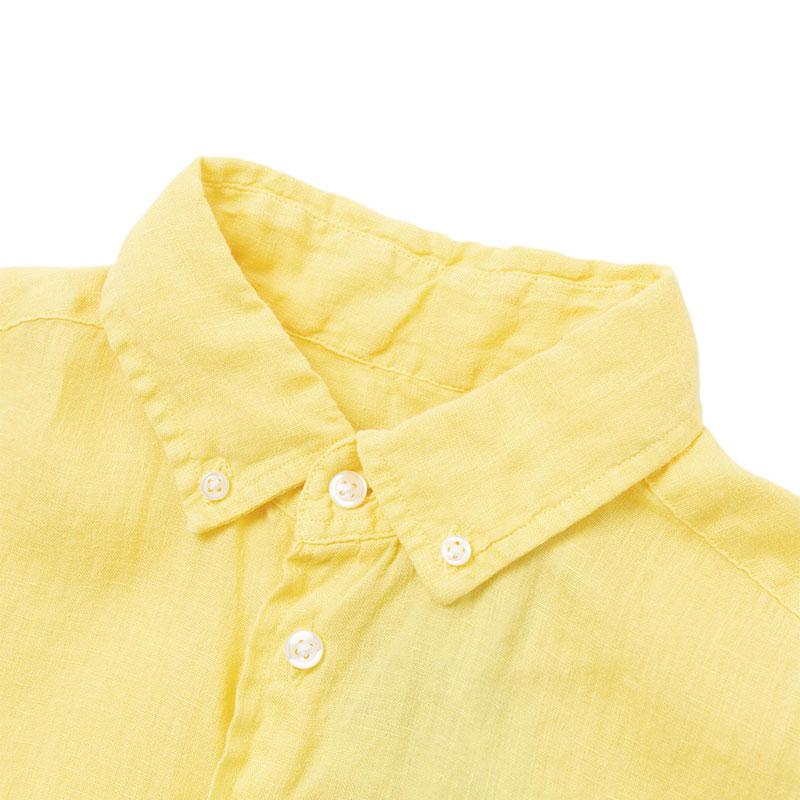 Polo Ralph Lauren Solid Color Pony Logo Embroidered Single-Breasted Short Sleeve Shirt Women shirts Yellow 211874919-002