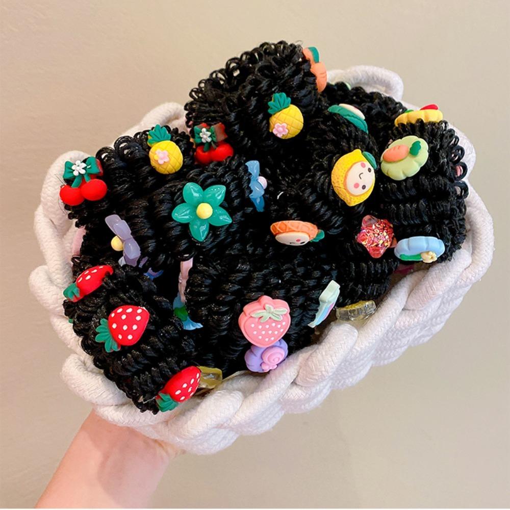 2pcs Kids Headwear Children's Cartoon Wig Cute Girls Headdress Wig Hair Extension Baby Wig Chignon