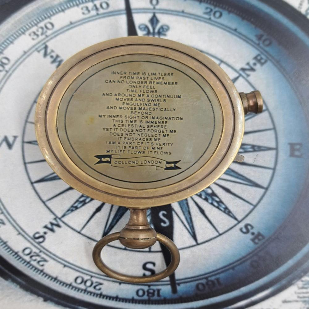 Vintage Brass Nautical Compass – 7 Cm, Maritime Collectible, Gifts for Him, Stocking Filler