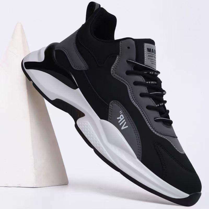 Shoes for Men's Summer New Korean Style Men's Casual Shoes Low Top Breathable Running Shoes Trendy Sports Men's Shoes
