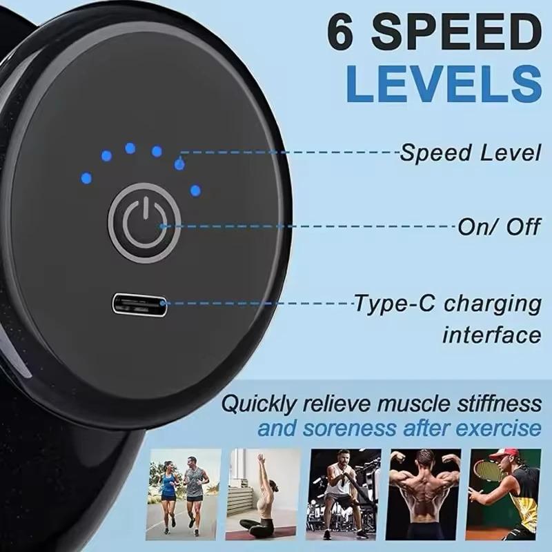 2026 New Gift Health 4-Head Fascial Massager ,Mini Electric Massager,Mini Fascia Gun, Household Fully Automatic Muscle Relaxation Massager