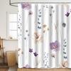 Shower Curtain Flower And Plant Leaf Polyester 3D Digital Printing Shower Curtain Waterproof And MildewProof Shower Bathroom Partition Curtain