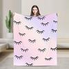 Eyelash Cartoon Eyelashes Blanket Fleece Autumn/Winter Multi-function Lightweight Thin Throw Blankets for Home Office Bedspreads