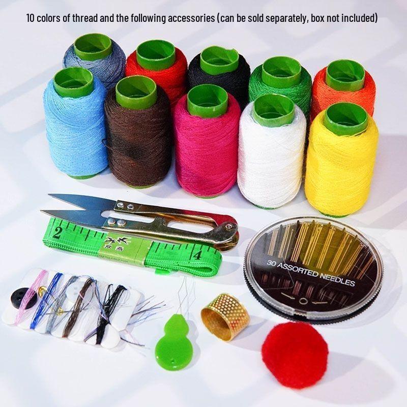 Portable Household Sewing Kit: Multifunctional Needle and Thread Set with Storage Bag