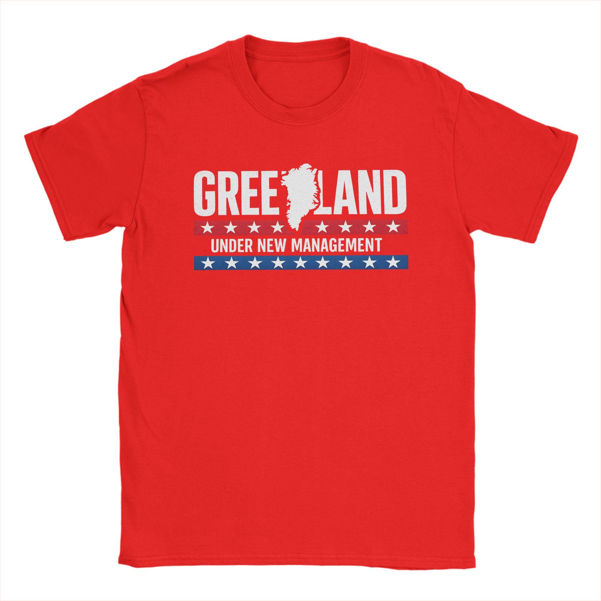 

Greenland Under New Management TShirt for Men Novelty 100 Cotton Tees O Neck Short Sleeve T Shirt Birthday Present Clothing S