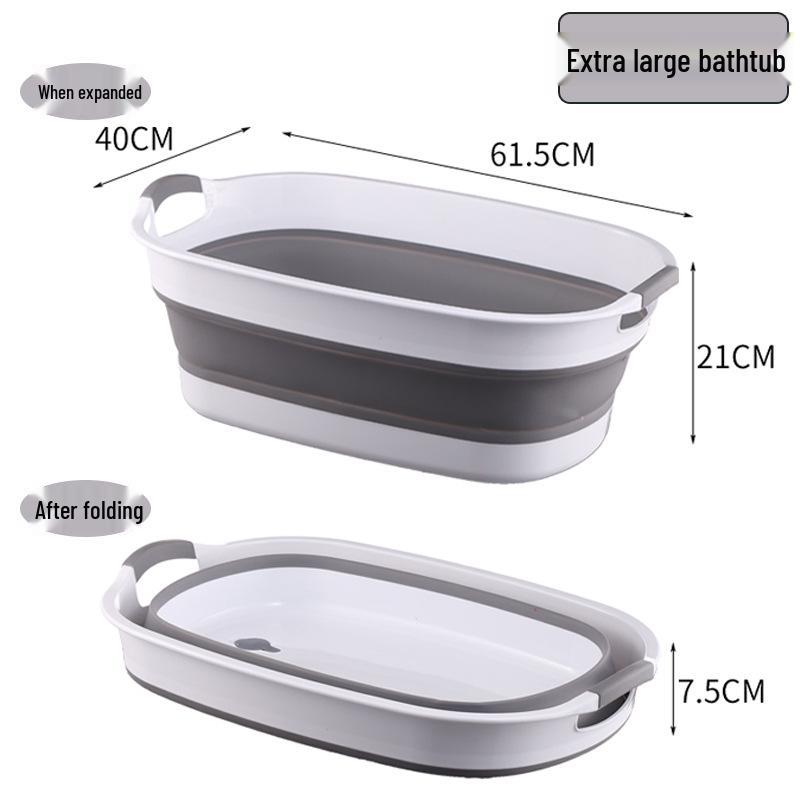 Premium Foldable Baby Bathtub: For 0-3 Year Olds, Sit or Lie, Rectangular Design