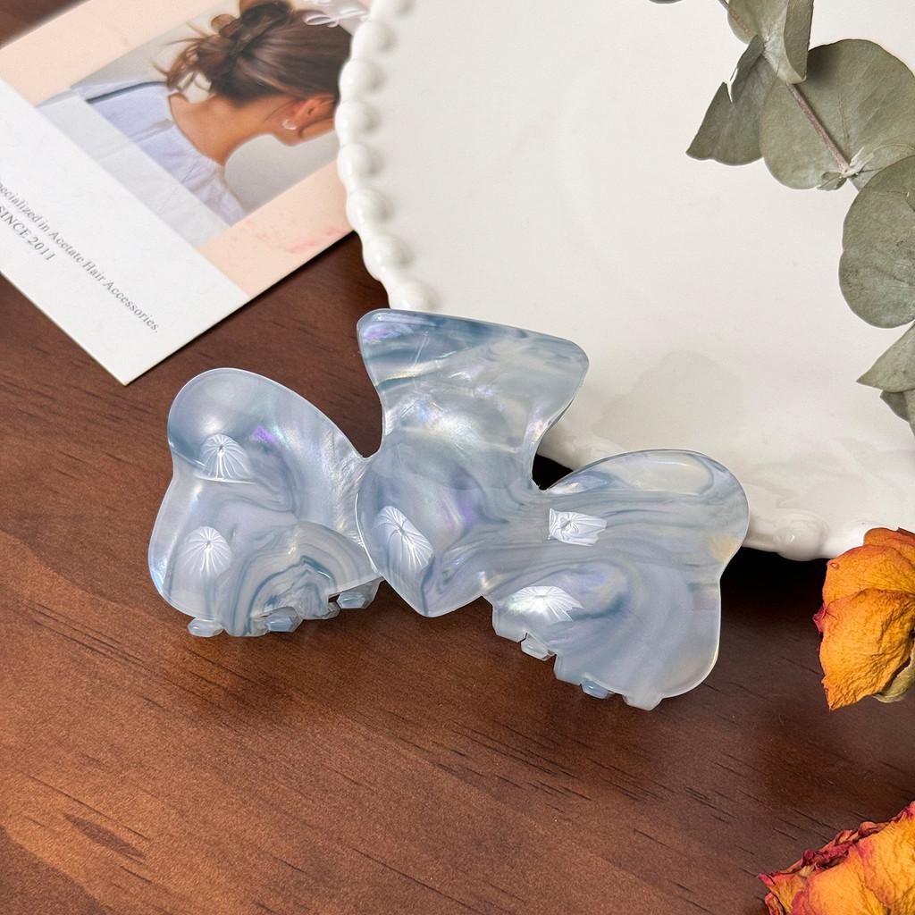 

Stylish Fashionable Large Bow Hair Claw Clip Perfect For Everyday Wear And Special Occasions Blue Purple 8.8cm