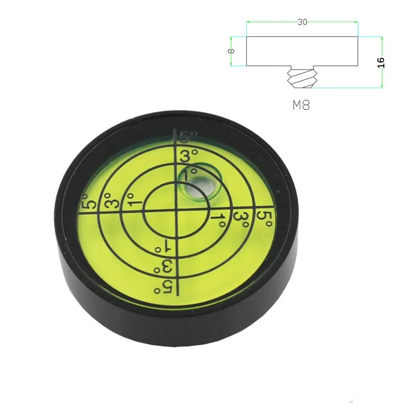Small Bullseye Spirit Level Bubble Bead with Screw M5 M6 M10 1/4 3/8 Inch Leveling Tool With Nail 1PCS