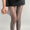 Sweet Floral Print Silk Stockings Sheer Material Thin Texture Pantyhose Jacquard Lace Fishnet Long Socks JK Fashion