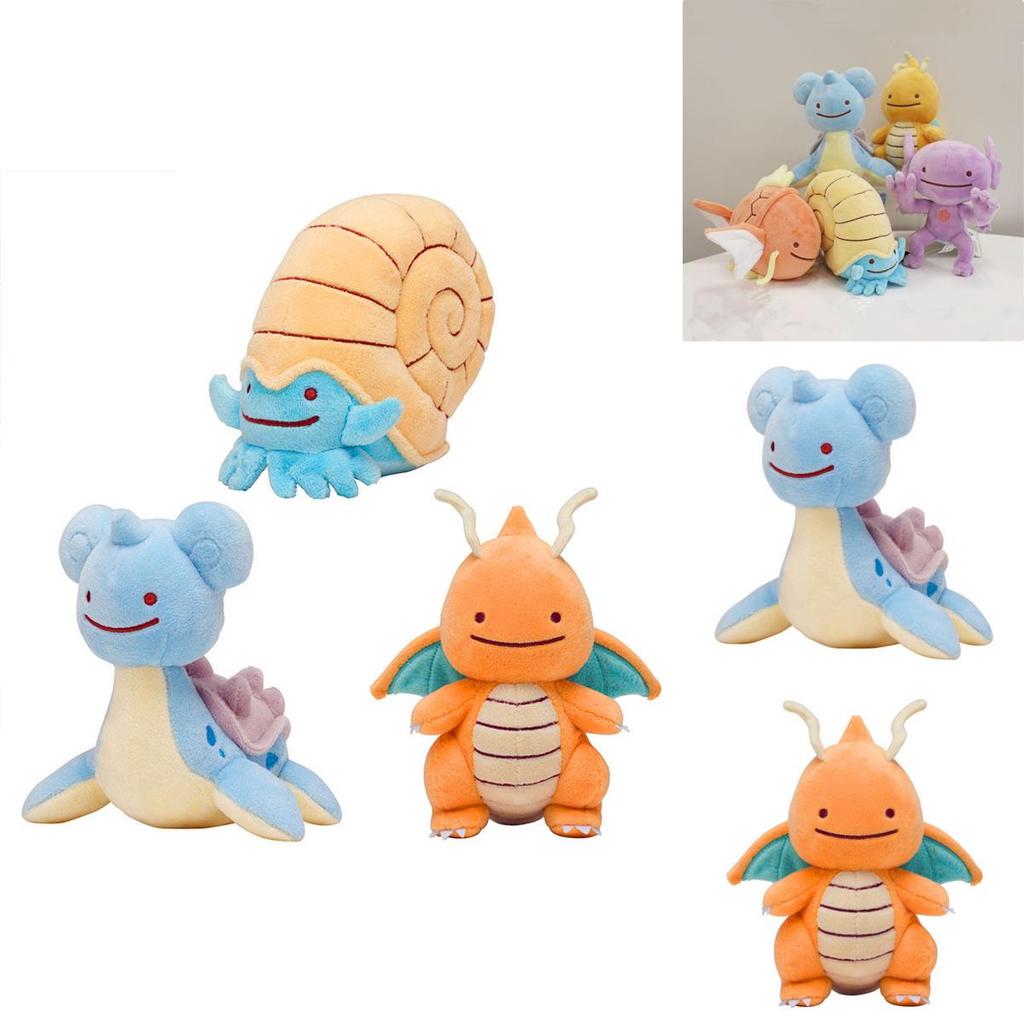 Adorable Pokemon Plush Toys Including Ditto Lapras And Dragonite Soft Dolls For Kids