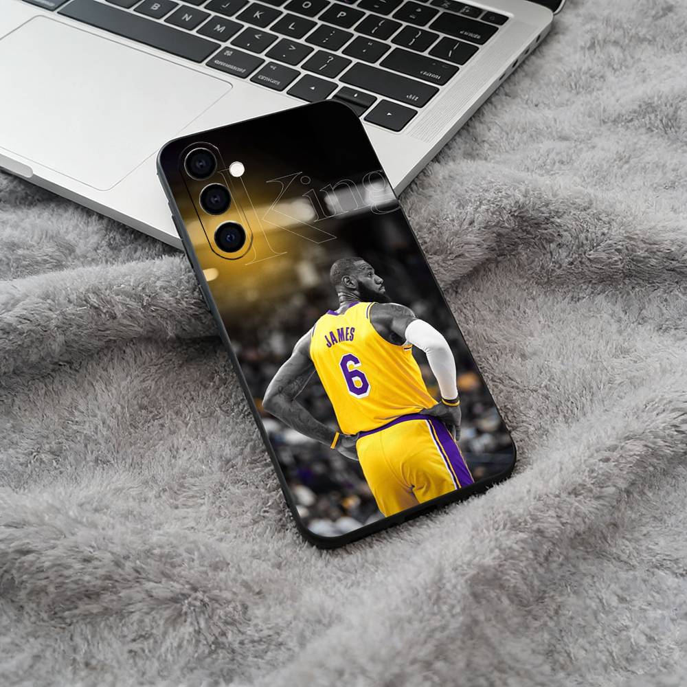 J-Ja-mes basketball Black Soft Silicone Phone Case for Samsung Galaxy A73, A71, A72, A70, A53, A52, A51