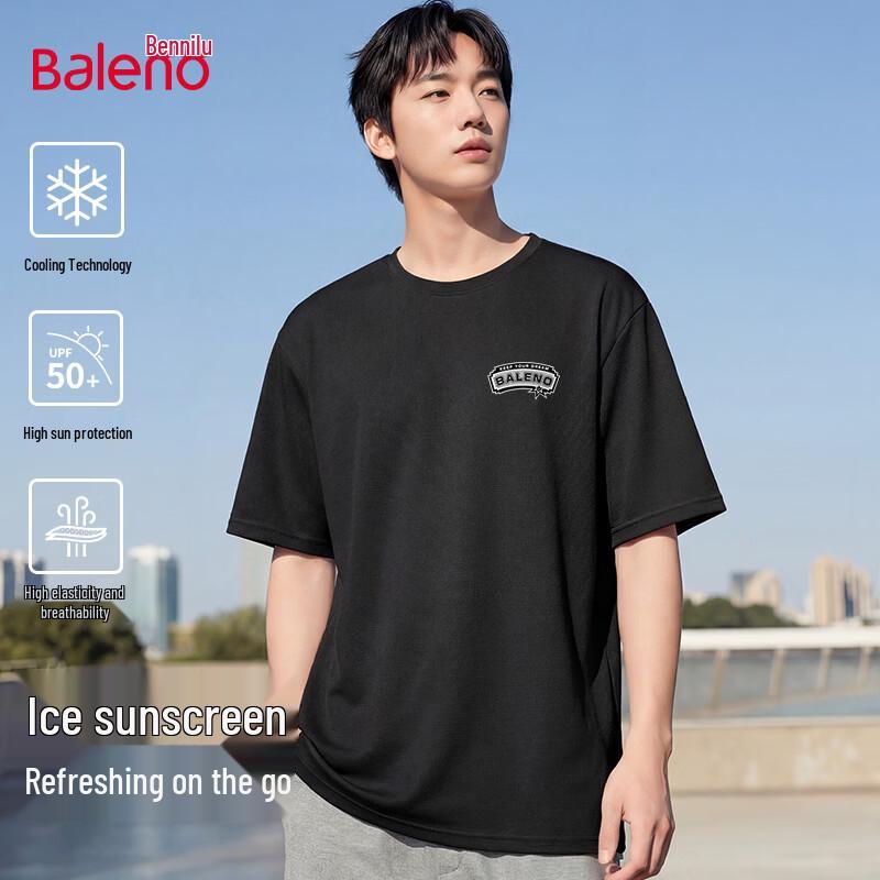 Baleno Herren Sommer Eis-Gefühl Kurzarm-T-Shirt
