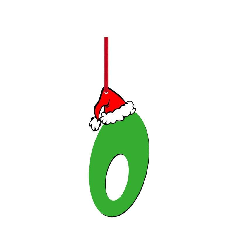 1Pcs Christmas Decoration Green Letter Hanging Christmas Tree Pendant Ornament for Home Decor Navidad New Year 2026 Accessories