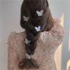 New Gradient Semi Transparent Butterfly Hair Clip Women Simple Fashion Sweet Duckbill Clip for Vacation Hair Accessories