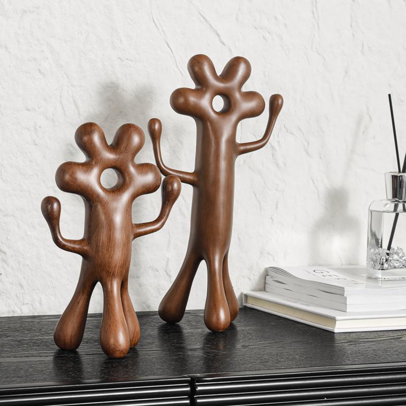 Resin Handicrafts Abstract Figure Sculpture Flower Man Alien Artistic Abstract Ornament Decorative Figurines Home Decoration