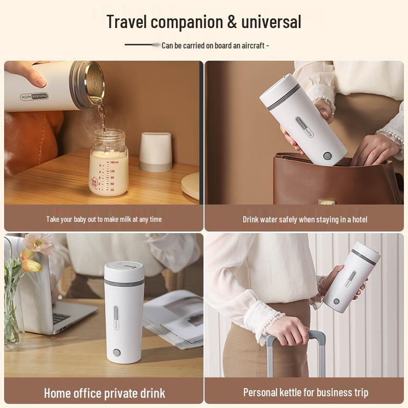 Vooma Travel Electric Kettle: Compact Heating Cup for Business, Dorm, or Travel.