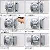 HUAZONTOM Rotating Door Lock, Interior Lock, Room Key, Interior Lock, Set of 2, Security Lock, Bathroom Door, Interior Door, Key, Auxiliary Lock, Entr