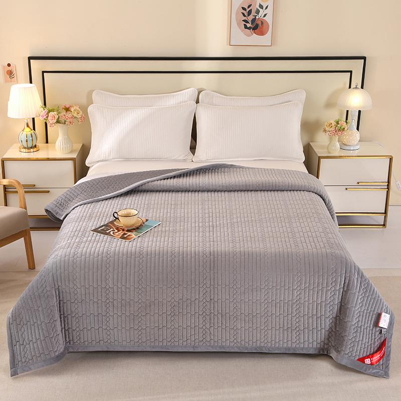2025 new milk fleece right-angle single bed cover pure cotton thickened quilted cotton padded non-slip tatami bed cover