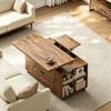 Table Basse Mobile,Petite Table à Manger,Table de Salon à Plateau Relevable avec Roue Verrouillable,Table d'Appoint,Bureau(uniquement avec 1 pièce Table d'étude)