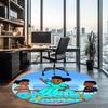Gracie's Corner Printed Round Rug Carpet Chair Rug Area Rug Entryway Doormats,for Office Chair Living Room Bedroom Kitchen Room.