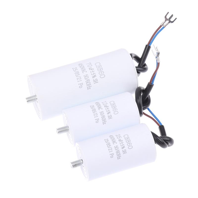 1Pc Cbb60 Motor Run Capacitors 450Vac Electric Replacement Starting Capacitor 5% For Washing Machine 450V 4Uf-100Uf