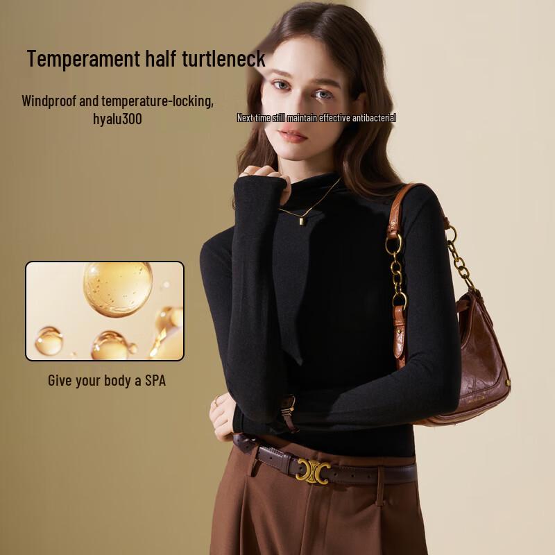 Mao Ren Women's Thermal Semi-High Neck Base Layer Top