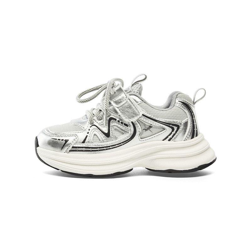 

Autumn 2025 Kids Casual Sports Shoes for Boys & Girls - Outdoor Running & Dad Style 36 срібний