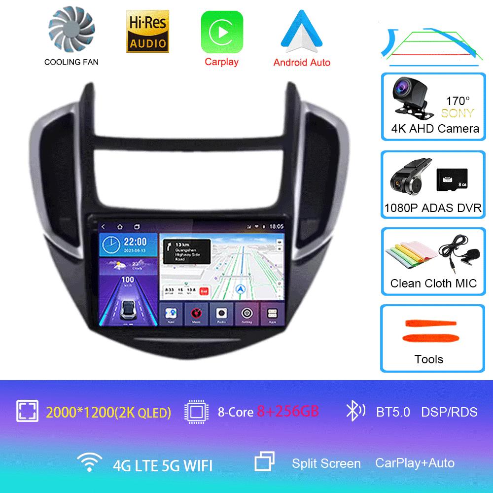 Car Radio Android 14 For Chevrolet TRAX 2014 2015 2016 Carplay Auto GPS Navigation WIFI+4G 2Din Head Unit BT Stereo Video Player