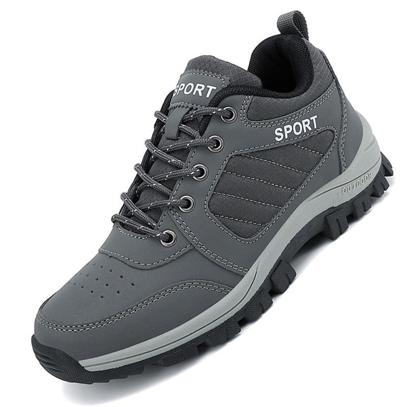 Anti-slip Hiking Shoes for Women Breathable Casual Trainers PU Leather Wear-resistant Outdoor Sneakers for Camping Trekking