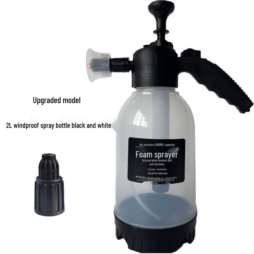 2L High-Pressure Foam Car & Home Sprayer – Manual Air Pump, Transparent Design