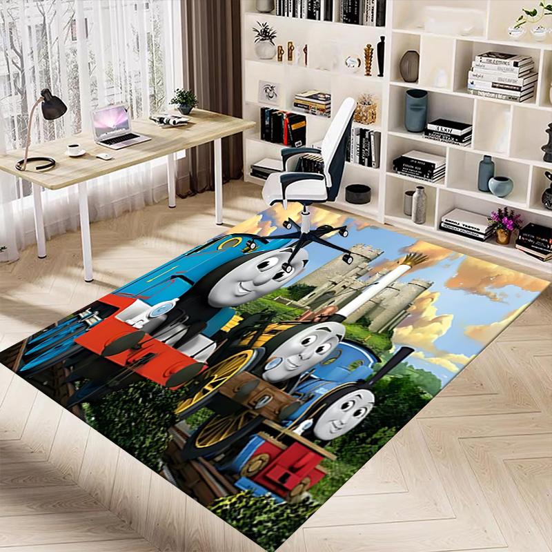 1pc Thomas Friends Adventure Carpet for Playroom Bedroom Living Room Sofa Home Decor,kids Game Area Rug Non-slip Floor Mat Y73042