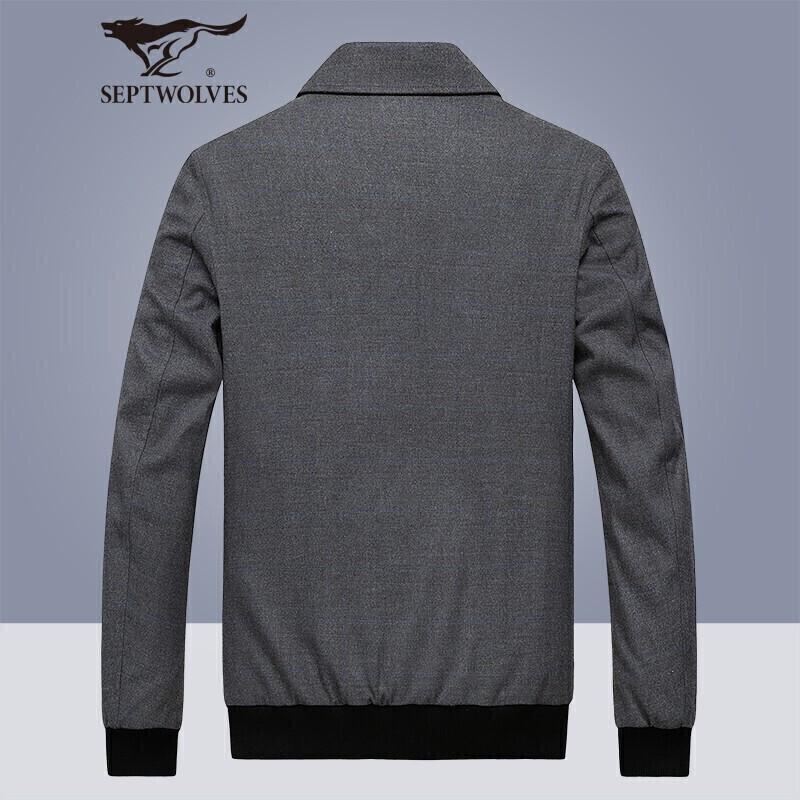 Septwolves Men's Plaid Business Casual Jacket