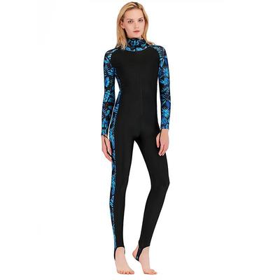 Women's Quick-Dry Long Sleeve One-Piece Rash Guard Diving Suit