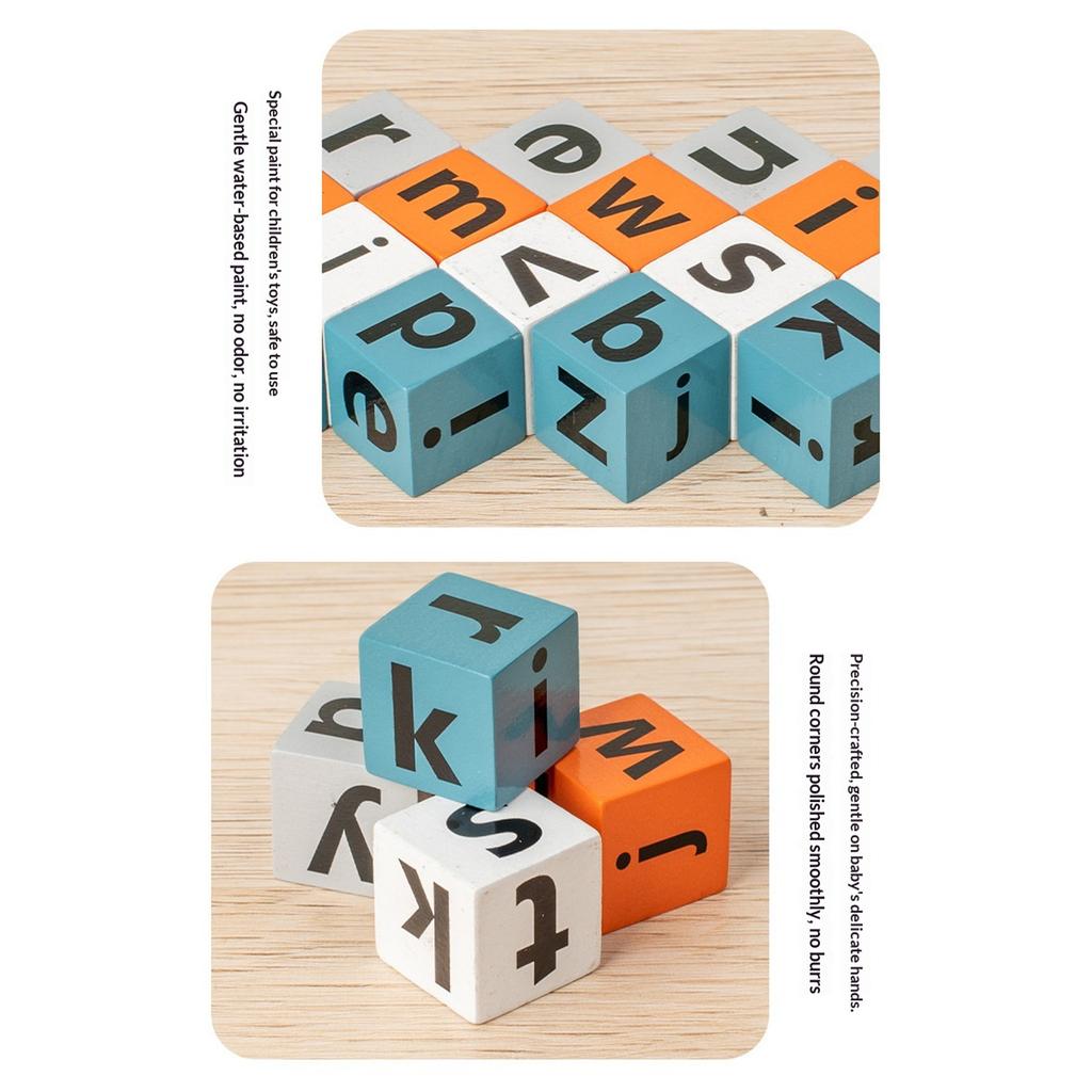 Word Race Spelling Games 64 Flashcards & 20 Blocks Wooden Blocks Spelling Game for Ages 3-8 Preschool Learning And Classroom Fun