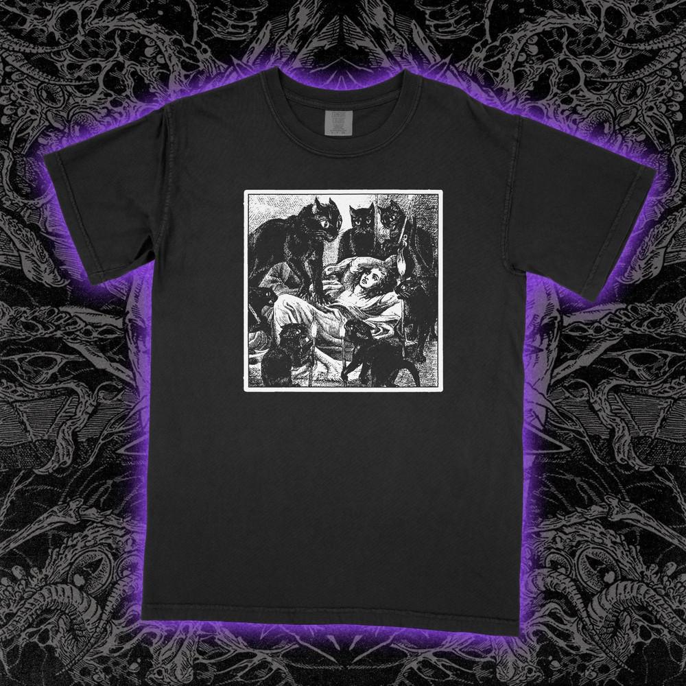 

CAT CULT Shirt horror satan satanic cats witchcraft goth gothic Unisex Tee 2XL