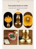 Amber Lotus Flame LED Buddha Offering Lamp - Dual Use: Battery/Plug-in with Floating Candle Holder